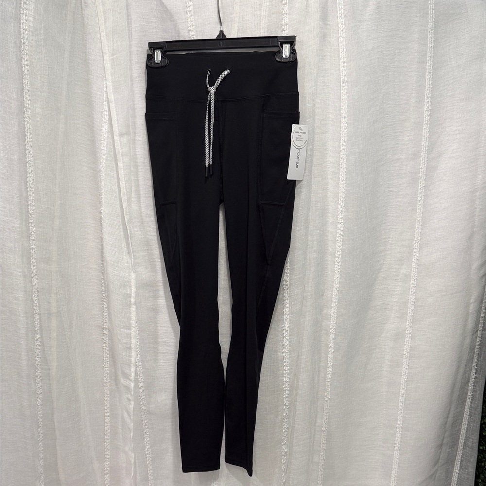 Black yogalicious Drawstring Leggings with side pockets